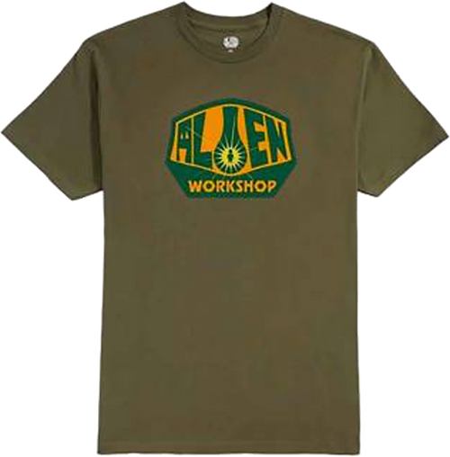 ALIEN WORKSHOP OG LOGO SS TSHIRT SMALL OLIVE/GOLD/GRN