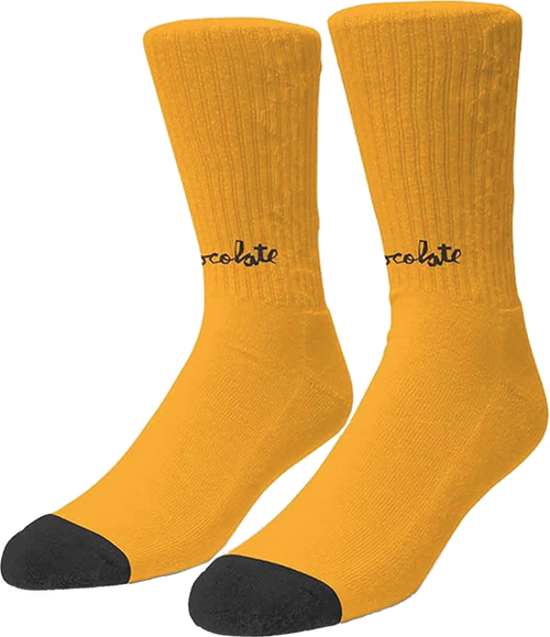 CHOCOLATE LOST CHUNK SOCKS GOLD/BLK 1pr