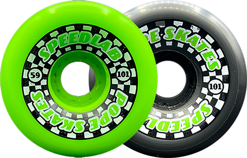 SPEEDLAB MINI SPEEDSTERS 59mm 101a GRN/BLK SPLIT WHEELS SET