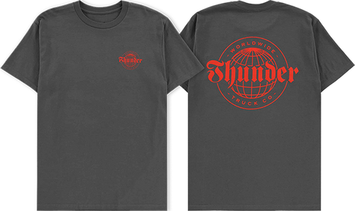 THUNDER WORLDWIDE DBL SS TSHIRT XLARGE HEAVY METAL/ RED