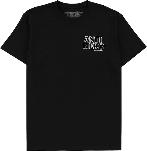 ANTI HERO LIL BLACK HERO OUTLINE SS TSHIRT MEDIUM BLK/WHT