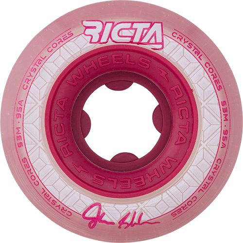 RICTA SHANAHAN CRYSTAL CORES 53MM 95A CLR/MTLC.RED WHEELS SET