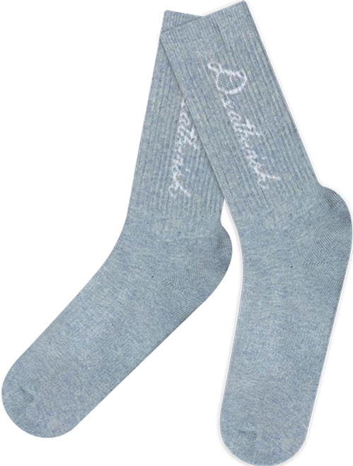 DEATHWISH SCRIPT CREW SOCKS LIGHT BLUE