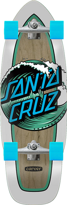 SANTA CRUZ WAVE DOT CUT BACK SURFSKATE SKATEBOARD COMPLETE 9.75X29.95