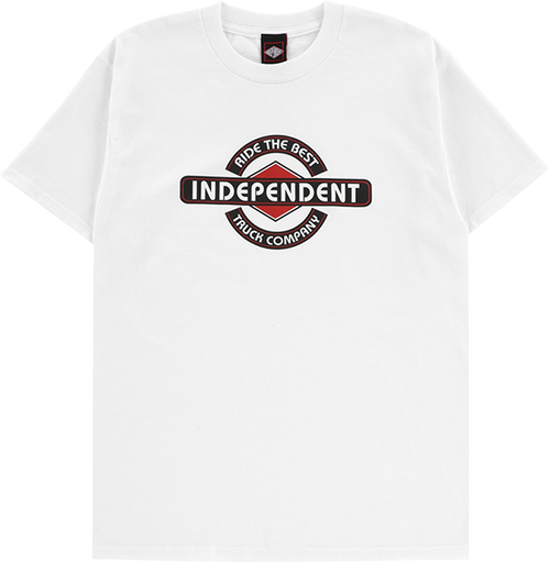 INDEPENDENT RTB BAR SS TSHIRT SMALL WHITE