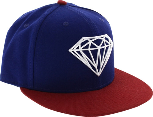 DIAMOND BRILLIANT HAT 7-1/2 ROYAL/RED