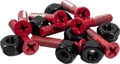 STANDARD 1" PHILLIPS (SET) RED SKATE HARDWARE