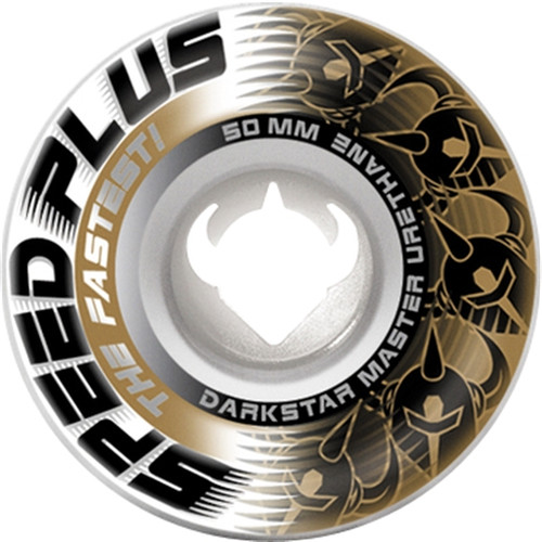 DARKSTAR SPEED PLUS ADVANCE 50mm WHT W GOLD Skateboard Wheels