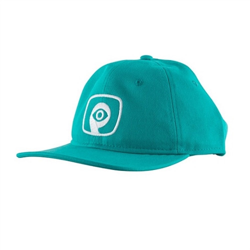 Program Logo Unconstructed Hat Teal White Slider Clasp