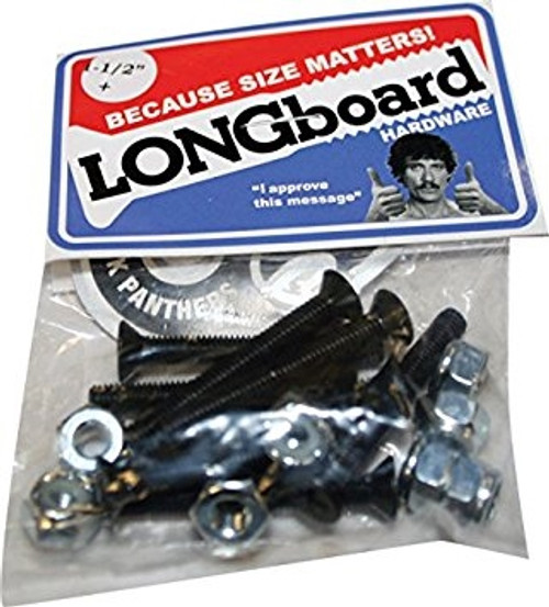 Shortys Longboard Hardware Pack Black 1 1/2 inch