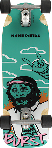 HAMBOARDS BURST 32" SKATEBOARD COMPLETE 11X32 SQUATCH