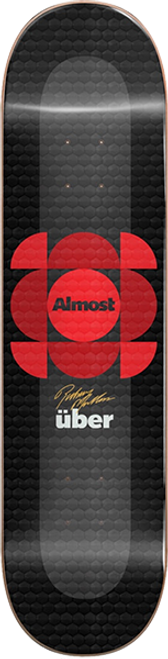 ALMOST MULLEN UBER EXPANDED SKATE DECK-8.0 RED uber