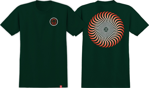 SPITFIRE CLASSIC SWIRL FADE SS TSHIRT MEDIUM FOREST GRN