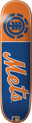 ELEMENT MLB CLUB METS SKATEBOARD DECK-8.25 featherlight