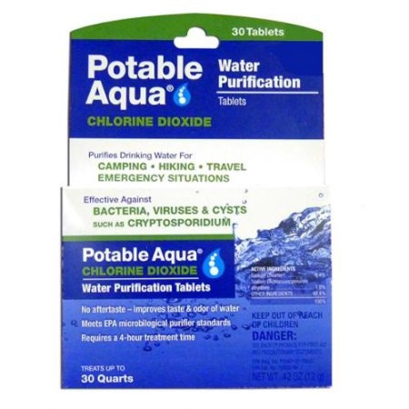 Potable Aqua Water Purification Chlorine Dioxide Tablets White