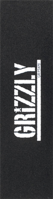 GRIZZLY 1-SKATE GRIP SHEET STAMP BLK/WHT SKATE GRIPTAPE