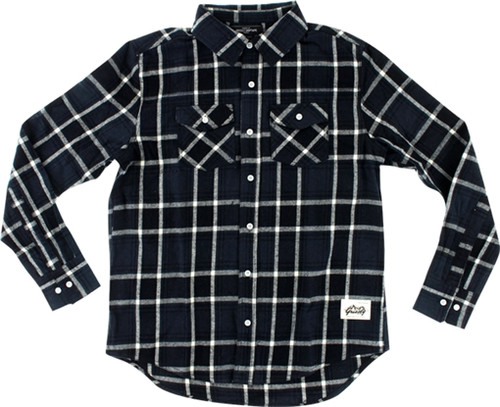 GRIZZLY NORTH AMERICAN FLANNEL LONGSLEEVE SMALL BLK/GREY