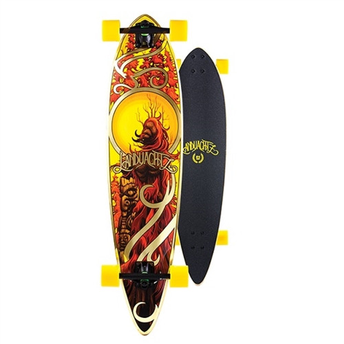 Landyachtz 2015 Bamboo Totem Complete Orange Red 41x9.9 w/ Factory Components