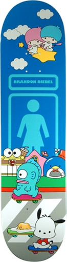 GIRL BIEBEL HELLO SANRIO SKATEBOARD DECK-8.0