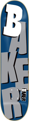 BAKER STACKED SKATEBOARD DECK-8.38 METALLIC NAVY/SILVER