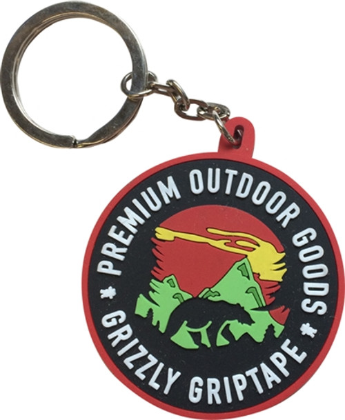 GRIZZLY OUTDOOR GOODS KEYCHAIN RED/BLK