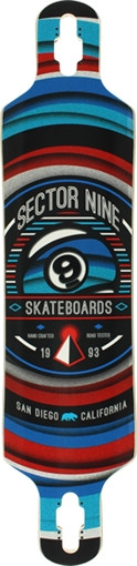SECTOR 9 MERIDIAN RED DT LONGBOARD SKATEBOARD DECK-9.75x40/30.5wb clsx