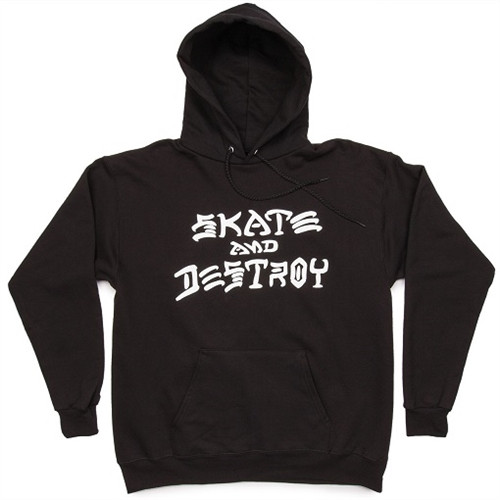 Thrasher Skate & Destroy Hoody Black White