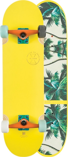 GLOBE BANSHEE SKATEBOARD COMPLETE-8.37x32.56 YELLOW/PALMS