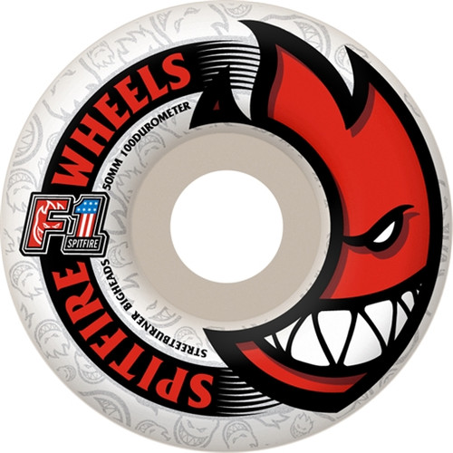 Spitfire F1 Street Burners  BIGHEAD 52mm WHITE Skateboard Wheels