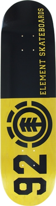 ELEMENT VARIED 92 SKATEBOARD DECK-8.25 BLK/YELLOW thriftwood