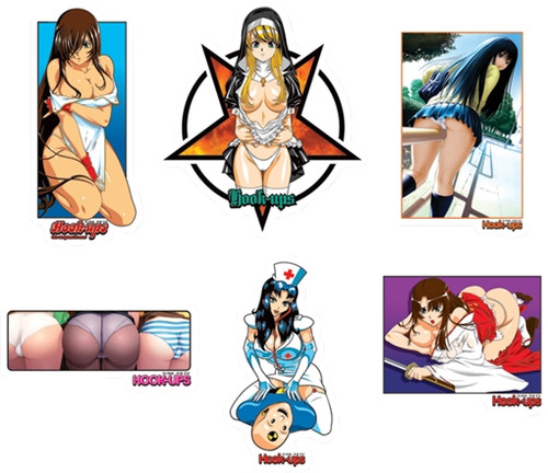 HOOKUPS SUMMER 12/PACK ASSORTED DECALS