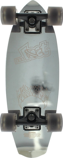 LOST ALUMINUM CRUISER COMPLETE SKATEBOARD CHROME-7.75x22