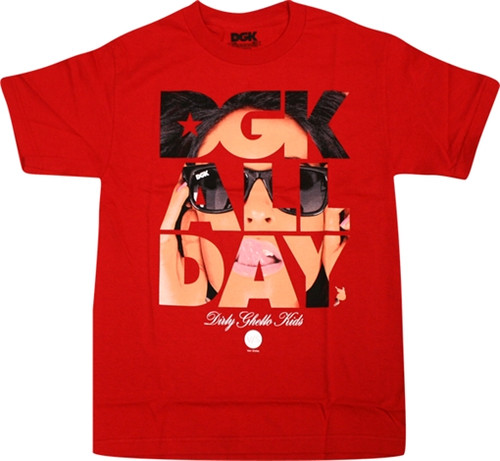 DGK ALL DAY VAN STYLES SS Tshirt M-RED
