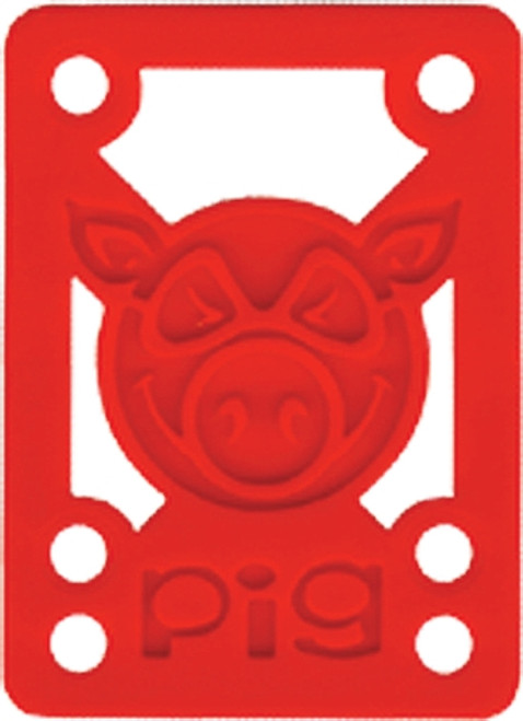 PIG PILES 1/8" Skateboard SHOCK PAD RED (Set of 2)