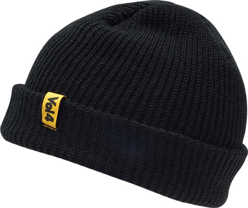VOL4 LOGO CUFF BEANIE BLACK