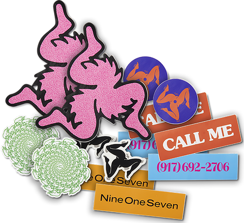 CALL ME 917 FA22 14 PK ASSORTED STICKERS