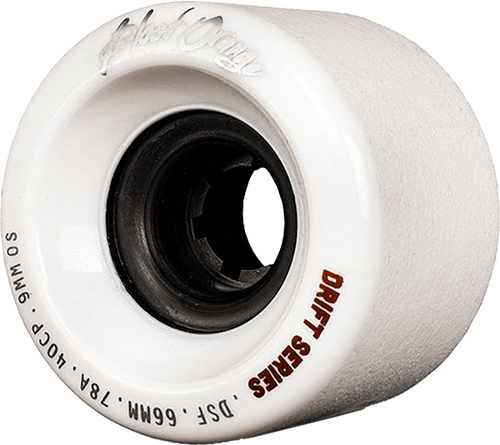 BLOOD ORANGE DRIFT 66mm 78a WHITE WHEELS SET