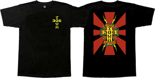 DOGTOWN DEATH TO INVADERS SS TSHIRT SMALL BLACK RED