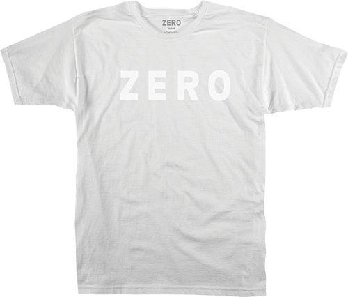 ZERO ARMY LOGO SS TSHIRT LARGE  WHT WHT