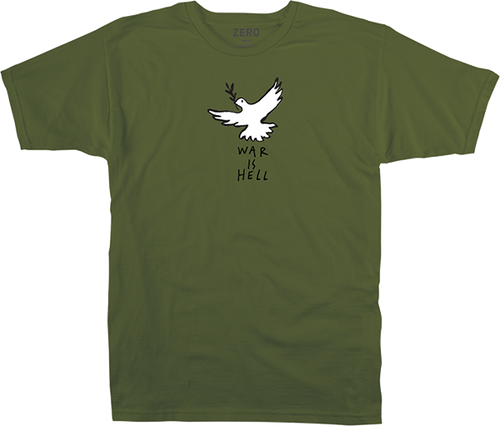 ZERO WAR IS HELL SS TSHIRT SMALL ARMY