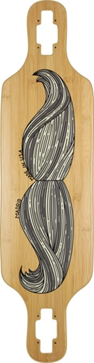 MADRID NIGHTMARE MOUSTACHE LONGBOARD SKATEBOARD DECK -9x34.25/26wb