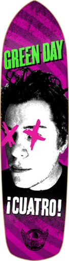 REAL AR GREENDAY CUATRO CRUISER Skateboard Deck-8.6x32.38