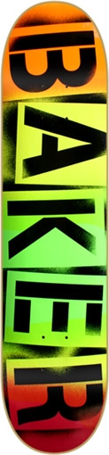 BAKER REGAN'S LOGO Skateboard Deck-8.0 ORG/GRN/PUR