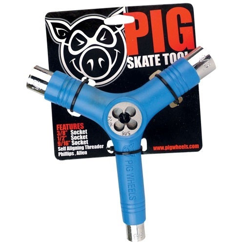 Pig Skate Tool w/ rethreader Blue