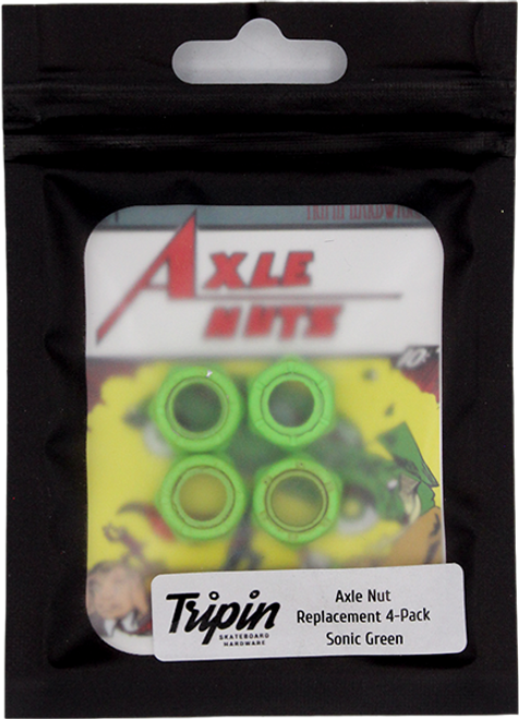 TRIPIN AXLE NUTS AXLE NUTS SONIC GREEN
