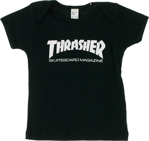 THRASHER MAG LOGO INFANT SS MEDIUM BLK/WHT (12-18mos)