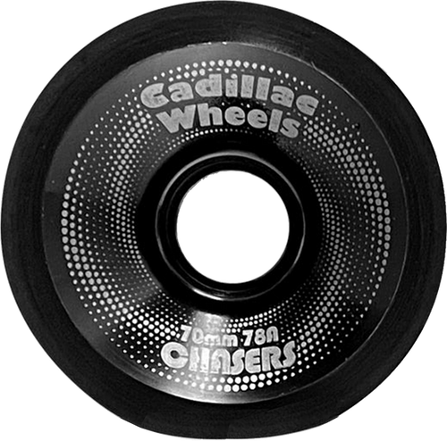 CADILLAC CHASERS 70mm 78a BLACK WHEELS SET