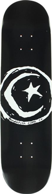 FOUNDATION STAR & MOON SKATEBOARD DECK-8.0 BLACK