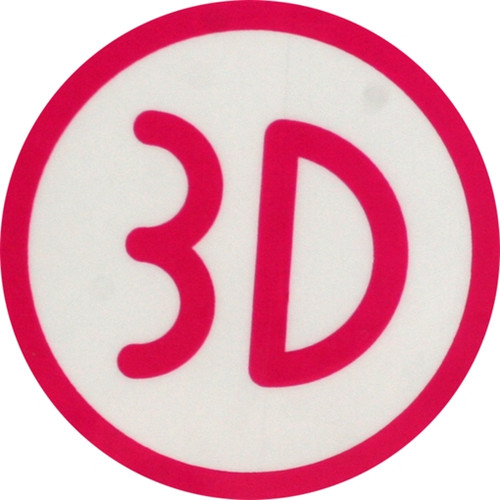 3D LOGO STICKER MAGENTA single