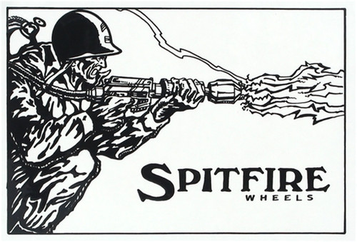 SPITFIRE FLAME THROWER MD DECAL STICKER single